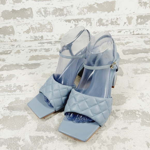 NEW Open Edit Austyn Quilted Summer Buckle Ankle Strap Sandal F570 - Picture 2 of 14